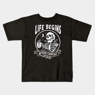 Life Begins After Coffee Kids T-Shirt